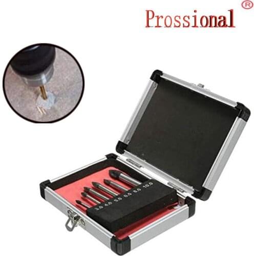 6pcs 3/4/5/6/8/10mm Glass Marble Ceramic Tile Triangle Drill Bit set Hole Opener Alloy drill Drill Bits Set Reaming