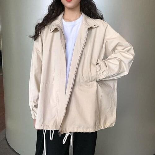 2021 Spring New Tooling Coat Womens Loose Korean Versatile Casual Top Baseball Suit