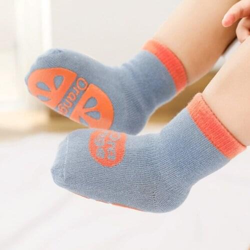 Autumn New Arrival High Quality baby socks for Baby boy girl cute cartoon fruit non-slip floor socks kids toddler socks