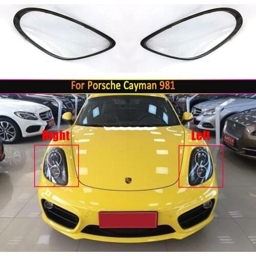 Headlight Lens For Porsche Cayman 981 Headlamp Cover Replacement Front Car Light Auto Shell