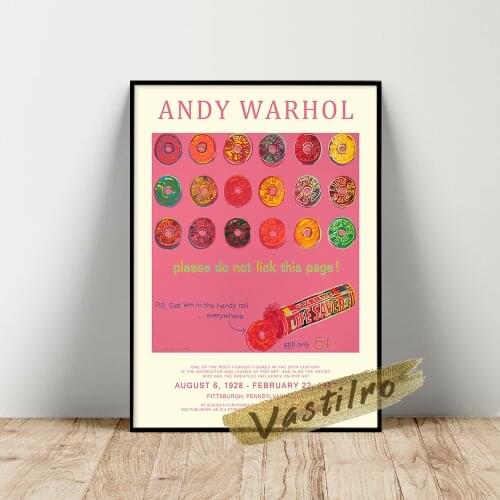 Andy Warhol Poster, Life Savers Advertising Wall Picture, Warhol Pop Art Prints, Color Candy Wall Art, Kids Room Wall Stickers
