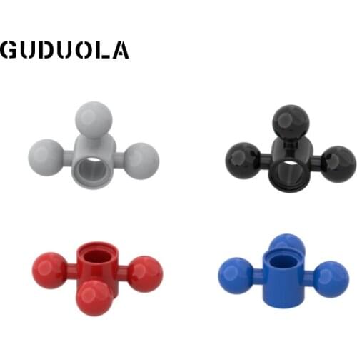 Guduola Technic Hole with 3 Ball Joints (15460) Special Bricks MOC Building Block DIY Educational Toys Part Gift 40pcs/LOT