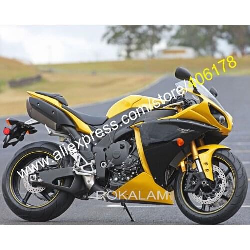 YZF1000R1 09 10 11 Full Set For Yamaha YZF R1 2009 2010 2011 Race Yellow & Black Bike Fairings (Injection Molding)