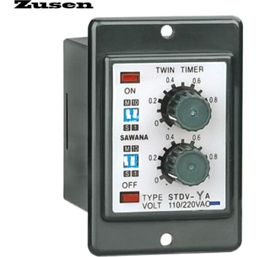 Zusen ATDV-YD 1M/10M/1H/10H twin time relay multi range variable DC12V/24V/36V/AC110V/220V/380V