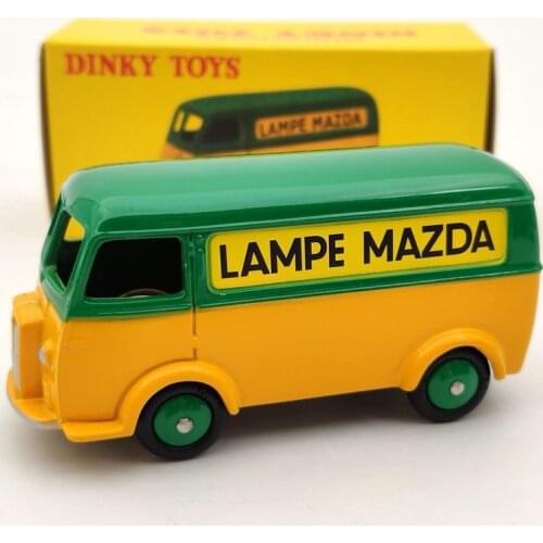 1/43 Atlas Dinky Toys 25B For P~geot Fourgon Tole D.3.A LAMPE MAZDA Green Diecast Auto Car Gift Collection