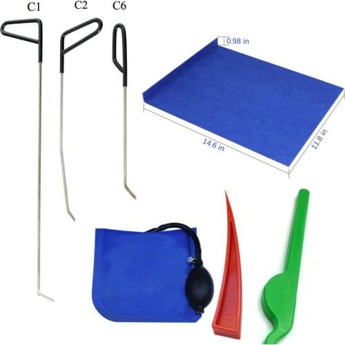 1/5pcs Hook Rods Paintless Dent Repair Tools Car window protector Window guard Dent removal tools car pump wedge set kit