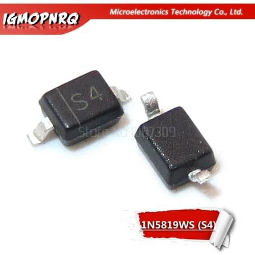 100pcs 1N5819WS 0805 S4 B5819WS smd diodes IN5819 SOD-323