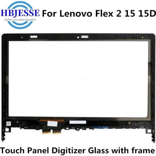 15.6" For Lenovo Flex 2 15 2-15 2-15D Laptop Touch Screen Digitizer Glass Lens Replacement parts with Frame