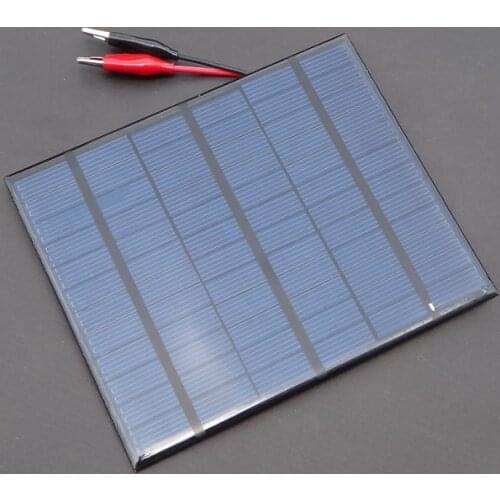 3.5Watt Solar Charger For 12V Car/Boat etc Battery Charging 3.5W 18V Solar Panels With Crocodile Clips 10pcs/lot Free Shipping