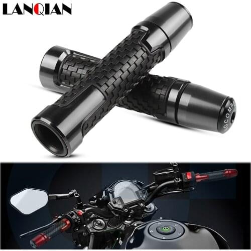 7/8'' Motorcycle Anti-Skid Handle Grips With Handle Grip End CNC 22mm For vespa gts 300 aprilia pegaso 650 suzuki ltz 400