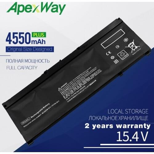 ApexWay 4550mAh New SR04XL HSTNN-DB7W Laptop Battery For HP OMEN 15-CE 15-CB014UR TPN-C133 TPN-C134 TPN-Q193 TPN-Q194 917724-855