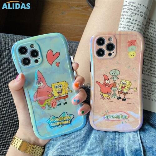 Cartoon Y2k Aesthetic Phone Case Soft Cover For IPhone 7 8 Plus 11 12 X XR XS Pro Max Mini Star SpongeBobs Sponges Patrick Bobs