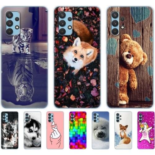 For Samsung Galaxy A32 A52 A72 Case Silicon Soft TPU Back Phone Cover For Samsung A32 A52 A72 4G 5G 2021 Protective Coque Bumper
