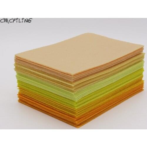 CMCYILING Yellow Felt Craft 1mm Felt Polyester Fabrics Sheets For Arts Crafts Sewing Scrapbooking Fieltro Feltro textiles