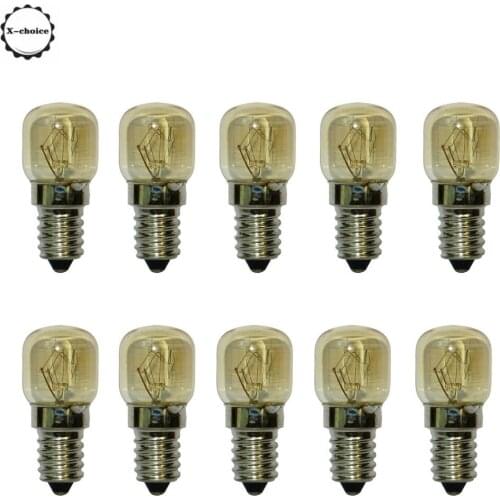 E14 Base Oven Light Bulbs(10 Pack),Easy Install,15W/25W,110V/220V