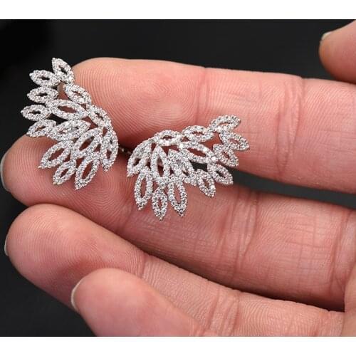 HIBRIDE Trendy Womens Jewelry Hand Made Cubic Zirconia Butterfly Wings Adjust Wedding Ring for Women bijoux R-217