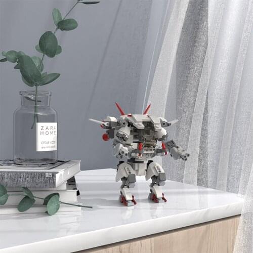 MOC Hero DVA-White Rabbit Fighter Armor Warrio Model Building Blocks Classic Shooting Game DIY Educational Toy Boy Birthday Gift