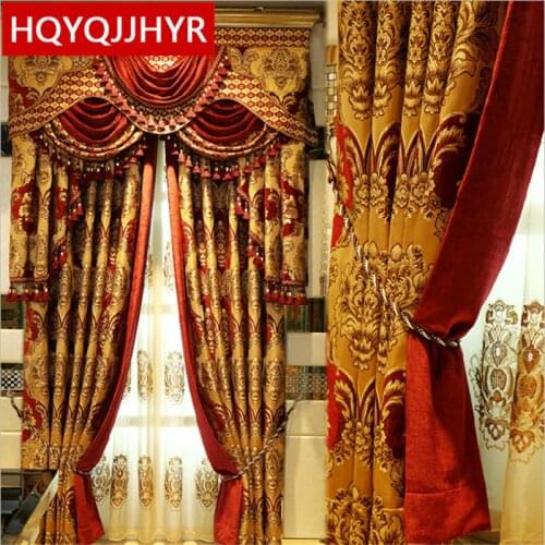 Royal aristocratic European embroidery full shade curtains for living room upscale villas decorated curtains for bedroom/Hotel
