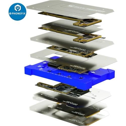 MECHANIC iBGA 10 In 1 Motherboard BGA Reballing Platform Double Side Magnetic Tin Planting Positioning for iPhone X-12 Pro Max