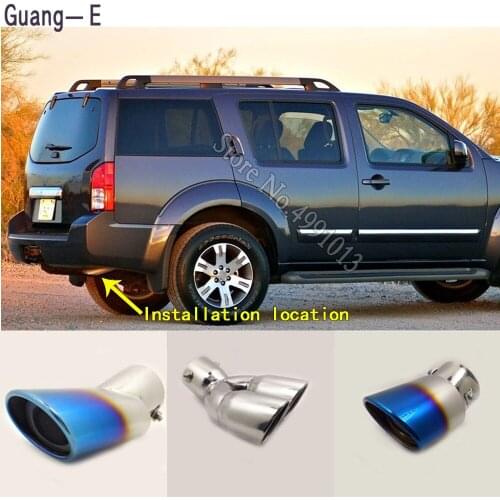 Car stickers cover muffler exterior back end pipe dedicate exhaust tip tail outlet ornament 1pcs For Nissan Pathfinder 2005-2012