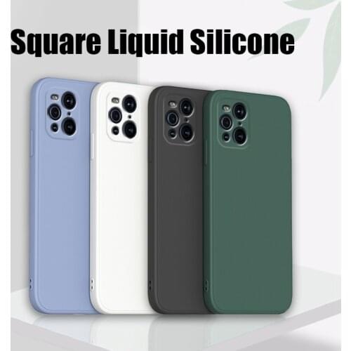 New Original Square Liquid Silicone Case for OPPO Find X3 Pro Lite NEO Reno 2Z 2F Realme GT Neo 7 Pro Q3 Q3i A52 A72 A92