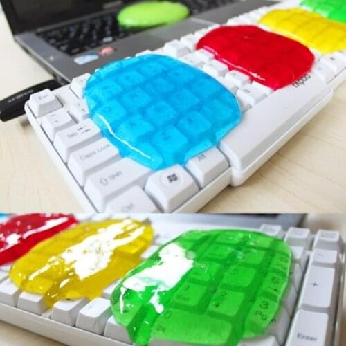 Car Keyboard Cleaner Glue Gel Interior Panel Air Vent Outlet Dashboard Dust Magic Cleaning Tool Laptop Sponge Mud Remove