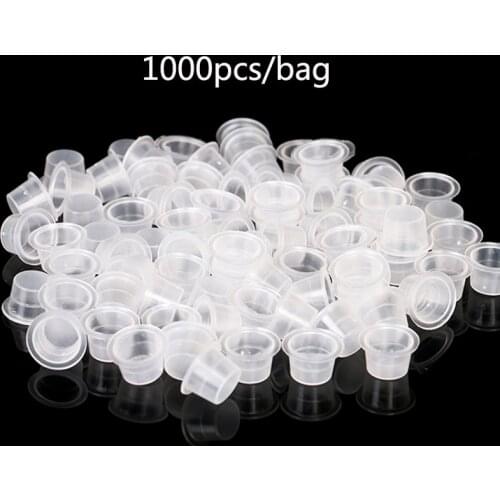 1000 pieces disposable Tattoo & Permanent Makeup Pigment Ink Caps Cups Large Medium Small Size