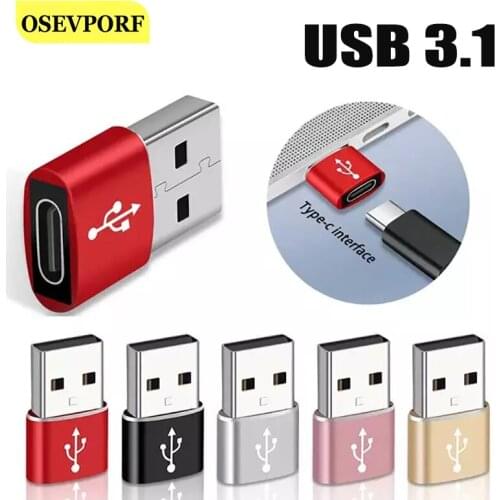 USB 3.0 Male to USB 3.1 Type C Female Adapters Connector USB C Charging Data Transfer for Huawei Samsung PC Notebook OTG Adapter