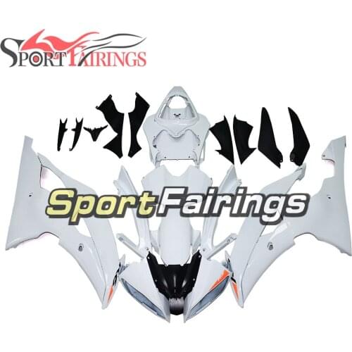 Full Fairings For Yamaha YZF600 R6 08 09 10 11 12 13 14 15 16 Plastics ABS Motorcycle Fairing Kits Bodywork White Hulls