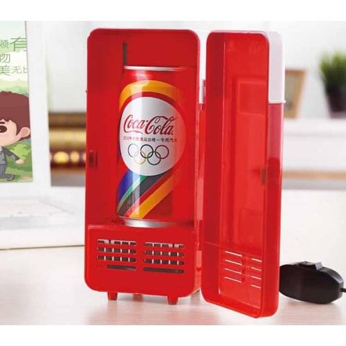 Mini USB Portable Office Desktop Fridge Students Dormitory Freezer Dual Use Car Home Beverage Cans Cooler Warmer Refrigerator