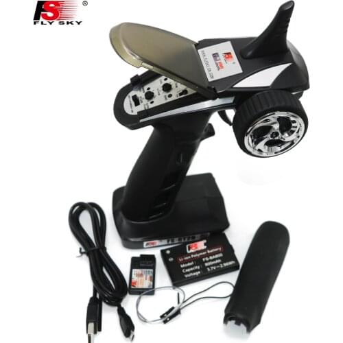 Flysky FS-GT2B FS GT2B 2.4G 3CH Gun RC Controller /w receiver, TX battery, USB cable, handle --Upgraded FS-GT2 GT2