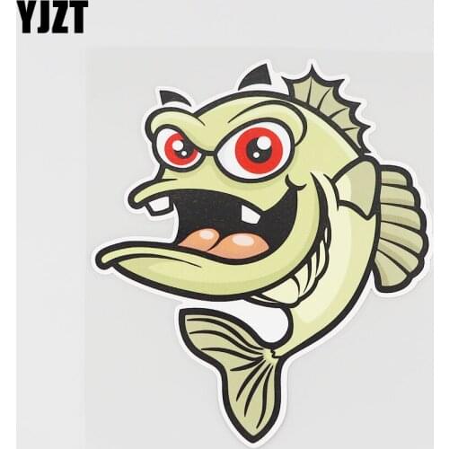 YJZT 13.6CMX15.7CM Superior Quality Fish Car Sticker Marine Organism Pvc Decal 6A-0275