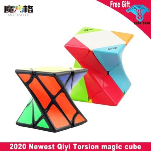 Qiyi 3x3 Torsion Twist magic cube MoFangGe axis skew magic puzzle cube 3x3x3 Intelligence Twisted Educational Cool Toys
