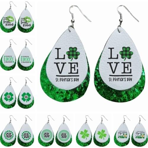 24Pairs Happy St Patricks Day Earrings Cheers Earrings St Patricks Day Earrings Bulk