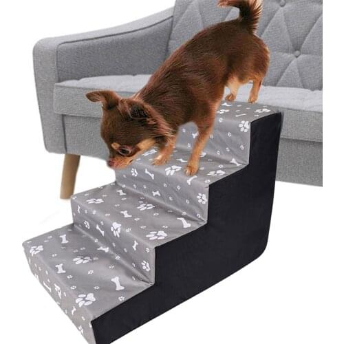 Portable Step Mesh Folding Pet Dog Ramp Stairs Comfortable Puppy Animal Mat Bed House Cushion Pet Stairs Step Sofa For Dogs Cats