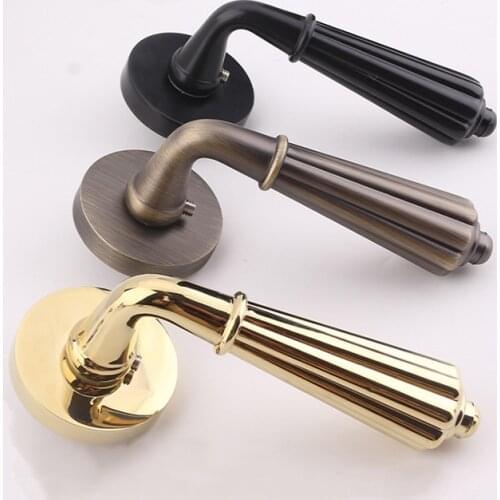 Light Luxury Zinc Alloy Bathroom Keyless Door Lock Kitchen Door Handle Lock Restroom Mute Gate Lock Furniture Hardware Supplies