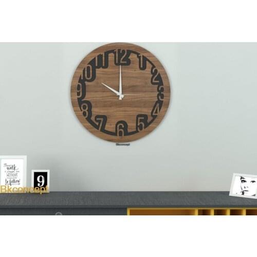 Decoration Living Room Wall Decor Home Living Room Decoration Julie Wall Clock Walnut Black