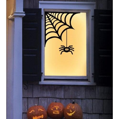 Halloween Decoration Window Wall Sticker Horror Halloween Stickers Home Decoration Ghost Bat Pumpkin Spider Party Decal Decor