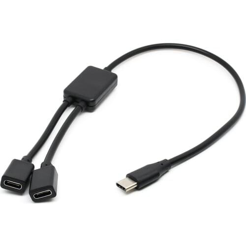 USB-C Spliter cable Type-C to Dual USB-C Female Hub Cable For Laptop PC & Mouse & Flash Disk