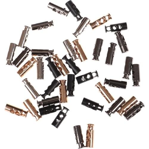 Vintage Metal Color Stopper DIY Apparel Sewing Accessories Metal Clamp Stopper Cord Lock Toggle 10pcs