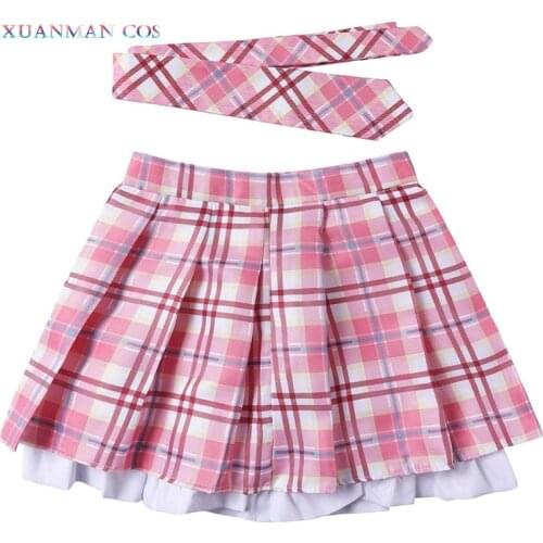Noragami Skirt Tie Ebisu Kofuku Cosplay Costume Tutu God of Poverty Binbougami Philabeg Pleated Miniskirt Halloween