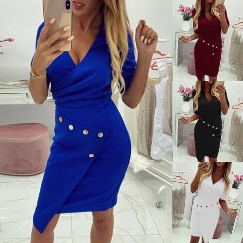 Dress Women Elegant Irregular Fashion V Neck Short Sleeve Dress Holiday Couple Dating Ladies Dresses Summer Dress High Street
