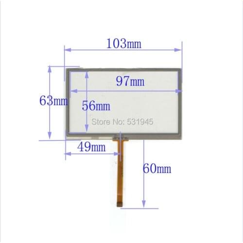 ZhiYuSun 4.3 inch 103mm*63mm 4 wire TOUCH SCREEN for gps glass 4043058 4.3 touch panel 103*63