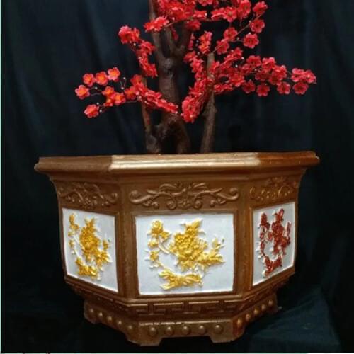 100cm/39.37in Octagonal Huge Big Orchard Gardening Decoration Bonsai DIY Peony Concrete Flower Pot Trees Planter Plastic Mold