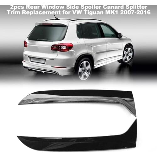 2pcs Rear Window Side Spoiler Canard Splitter Trim Replacement for VW Tiguan MK1 2007-2016 Car Accessories