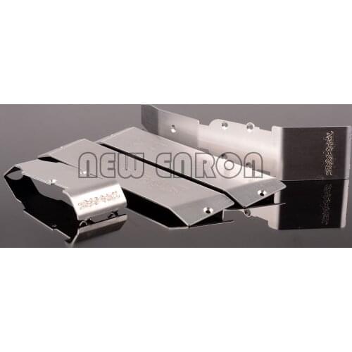 4Pc/Set Stainless Steel Fully Protector Front Rear Chassis Armor Skid Body Plate FOR RC Car Parts Traxxas 1/10 Old E-Revo Summit