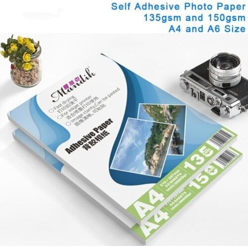 A4 50Sheets A6 100Sheets 135g 150g Self-adhesive Inkjet Printing And Self-adhesive Stickers Photo Paper Inkjet Printing Stickers