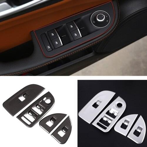 ABS Car Interior Window Lift Switch Button Frame Cover Trim Stickers Accessoriesb Fit For Alfa Romeo Giulia 2017 Car Styling