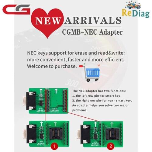 NEW ARRIVALS CGMB NEC Adaper For CGDI MB Key Programmer Supports Erase and Read&Write More Faster Convinent and Efficient