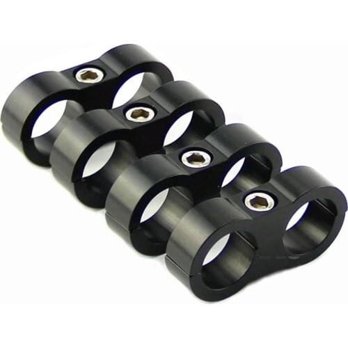 An6 Hose Separator Clamp Fuel Line Mounting Clamps Aluminum Hose Fitting Adapter